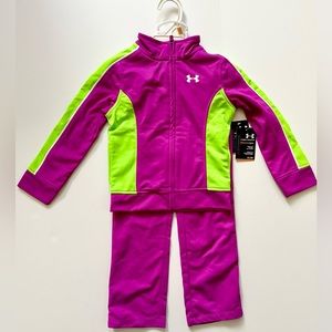 BNWT UNDER ARMOUR TODDLER GIRLS’ 2 PIECE TRACK SET - SIZE 3T